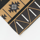 Gemustertes Monogramm für die schwarze und weiße A Fleecedecke (Ecke)