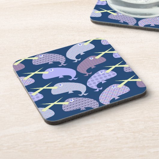 Gemustertes Narwahlmuster Untersetzer (Linke Seite)