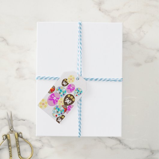 Gemustertes Ostereier Geschenkanhänger (Mit Garn)