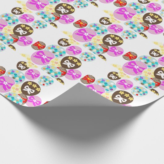 Gemustertes Ostereier Geschenkpapier (Ecke)