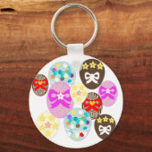 Gemustertes Ostereier Schlüsselanhänger (Vorderseite)
