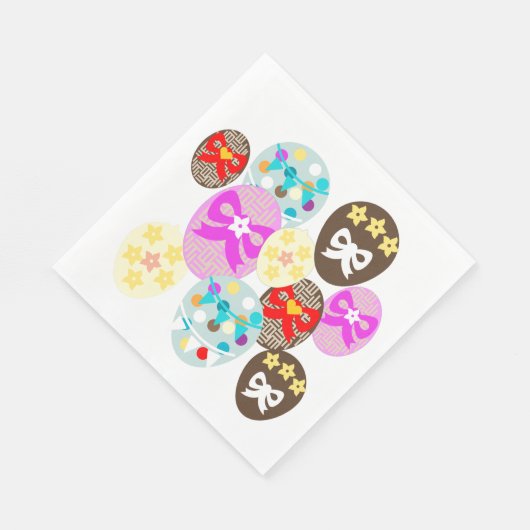 Gemustertes Ostereier Serviette (Ecke)