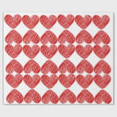 Gemustertes Papier für das Rotherz Geschenkpapier (Flach)