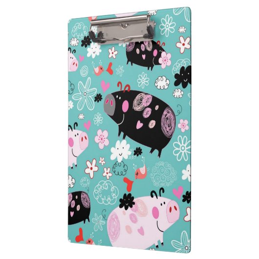 Gemustertes Piggy Klemmbrett (Links)