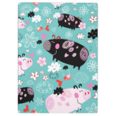 Gemustertes Piggy Klemmbrett (Rückseite)