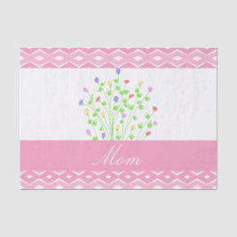 Gemustertes rosa Gewebpapier für die Mama Seidenpapier