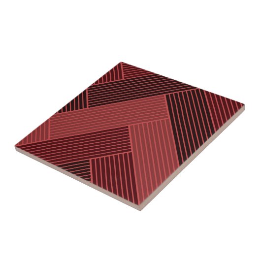 Gemustertes Rotburgund-Herringbone Fliese (Seite)