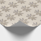 Gemustertes Schneeflockenpapier Geschenkpapier (Ecke)