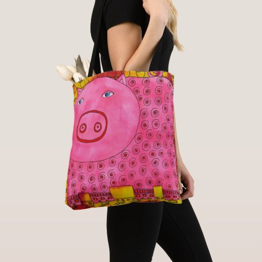 Gemustertes Schwein Tasche (Von Nahem)