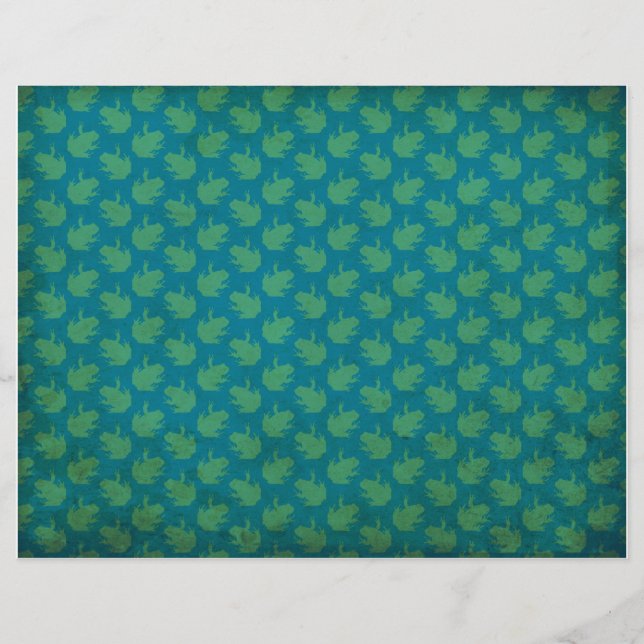 Gemustertes Scrapbook-Papier für den Frosch (Vorderseite)