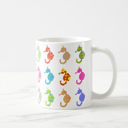 Gemustertes Seepferd Kaffeetasse (Rechts)
