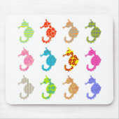 Gemustertes Seepferd Mousepad (Vorne)