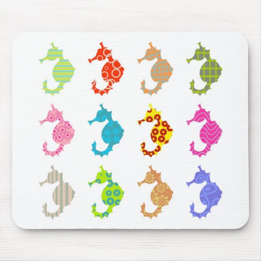 Gemustertes Seepferd Mousepad (Vorne)