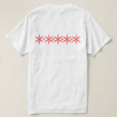 Gemustertes Snowflake-Top T-Shirt (Design Rückseite)