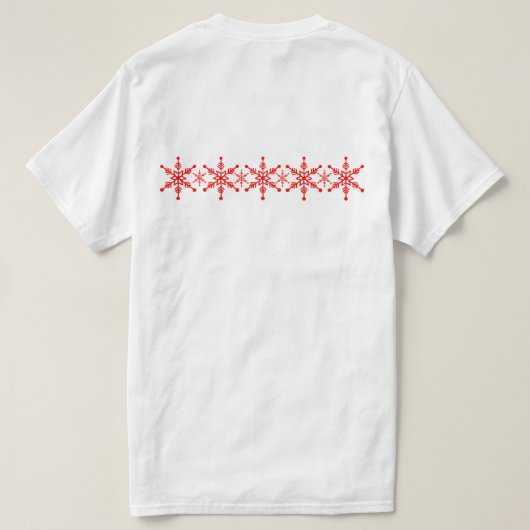 Gemustertes Snowflake-Top T-Shirt (Design Rückseite)