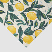 Gemustertes SpiralNotebook aus hellgelber Lemon Seidenpapier (Detail)