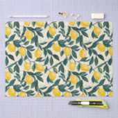 Gemustertes SpiralNotebook aus hellgelber Lemon Seidenpapier (Handwerk)