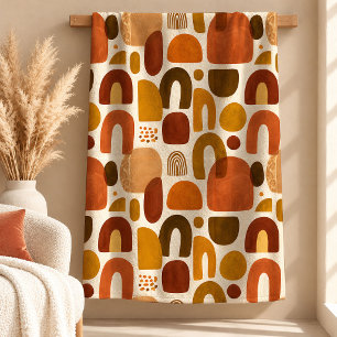 Gemustertes staubgrünes Kupfer Boho-Decken-Dekor Fleecedecke