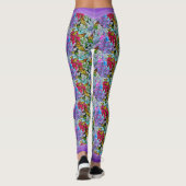 Gemustertes Tanzen mit Blume & Butterflies PV01 Leggings (Rückseite)