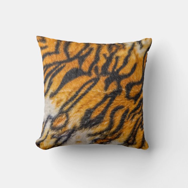 Gemustertes Tiger-Hintergrundmuster, Tiger, abstra Kissen (Vorderseite)
