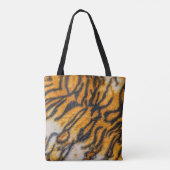 Gemustertes Tiger-Hintergrundmuster, Tiger, abstra Tasche (Rückseite)