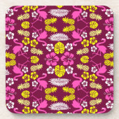 Gemustertes tropisches Obst Getränkeuntersetzer (Vorderseite)