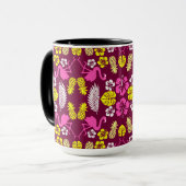 Gemustertes tropisches Obst Tasse (Vorderseite Links)