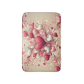 gemustertes Valentinherz Badematte (Vorderseite Vertikal)