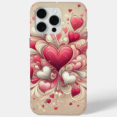 gemustertes Valentinherz Case-Mate iPhone Hülle (Rückseite)