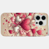 gemustertes Valentinherz Case-Mate iPhone Hülle (Rückseite (Horizontal))