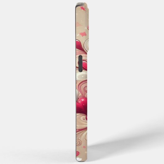 gemustertes Valentinherz Case-Mate iPhone Hülle (Rückseite / Rechts)