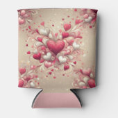 gemustertes Valentinherz Dosenkühler (Vorderseite)