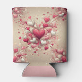 gemustertes Valentinherz Dosenkühler (Rückseite)