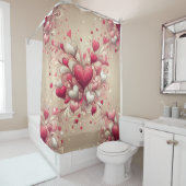 gemustertes Valentinherz Duschvorhang (Beispiel)