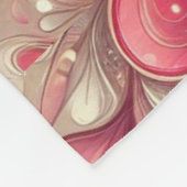 gemustertes Valentinherz Fleecedecke (Ecke)