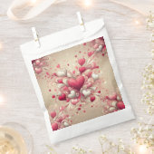 gemustertes Valentinherz Geschenktütchen (Ausgeschnitten)