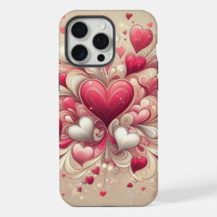 gemustertes Valentinherz iPhone 15 Pro Max Hülle