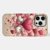 gemustertes Valentinherz iPhone Hülle (Rückseite (Horizontal))