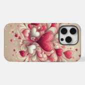 gemustertes Valentinherz iPhone Hülle (Rückseite (Horizontal))
