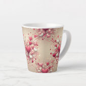 gemustertes Valentinherz Milchtasse (Rechte Ecke)