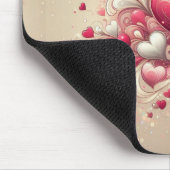 gemustertes Valentinherz Mousepad (Ecke)