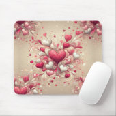 gemustertes Valentinherz Mousepad (Mit Mouse)