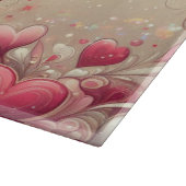 gemustertes Valentinherz Schneidebrett (Ecke)