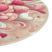 gemustertes Valentinherz Schneidebrett (Ecke)