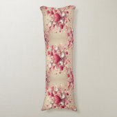 gemustertes Valentinherz Seitenschläferkissen (Vorderseite Vertikal)