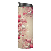 gemustertes Valentinherz Thermosbecher (Nach rechts gedreht)