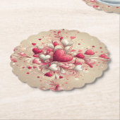 gemustertes Valentinherz Untersetzer (angewinkelt)