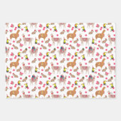 Gemütlich Alpaca Capybara Llama HandIllustriert Geschenkpapier Set (Vorderseite 3)