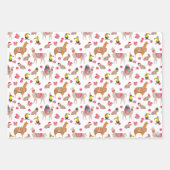 Gemütlich Alpaca Capybara Llama HandIllustriert Geschenkpapier Set (Vorderseite)