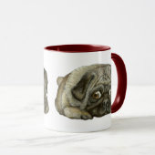 Gemütlich als Mops Tasse (VorderseiteRechts)